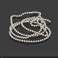 Smooth White Round Beads String Twisted Woven For Everyday Home Use 3d model