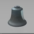 Vintage Bronze Bell With Intricate Carved Patterns On Decorative Surface