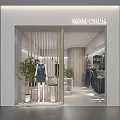 Wan Chun Clothing Store Interior With Wooden Slats Mannequin Dress Green Plants And Hanging Clothes