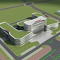 Aerial Planning of Modern Building Complex With Green Roofs and Surrounding Road Layout