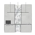 Office reception background 3d model