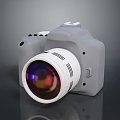 Professional Digital Camera With Large Lens And Sleek Gray Body Design