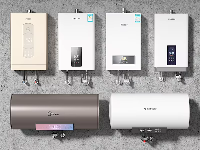 Various Home Water Heaters For Daily Use Appliances With Modern Styles 3d model