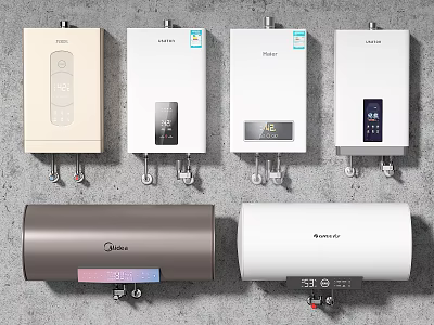 Modern Water Heater Electric Water Heater Gas Water Heater Smart Water Heater Zero Cold Water Heater 3d model