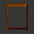 Stylish Mahogany Frame Table With Clear Glass Top And Stable Legs