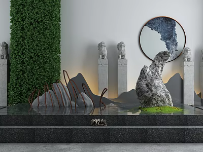 New Chinese Landscape Sick Garden Landscape 3d model