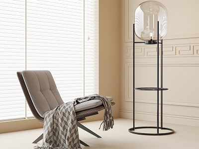 Leisure chair floor lamp model