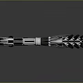 Futuristic Sci Fi Weapon With Silver Black Design And Green Glowing Parts