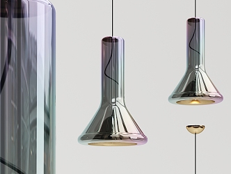 Modern chandelier colorful black chandelier 3d model