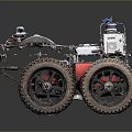 Rugged Off Road Car Featuring Large Tires Complex Mechanical Structure And Exploration Gear 3d model