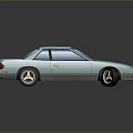 Light Blue Two Door Sports Car With Modern Sleek Design And Shiny Reflective Finish