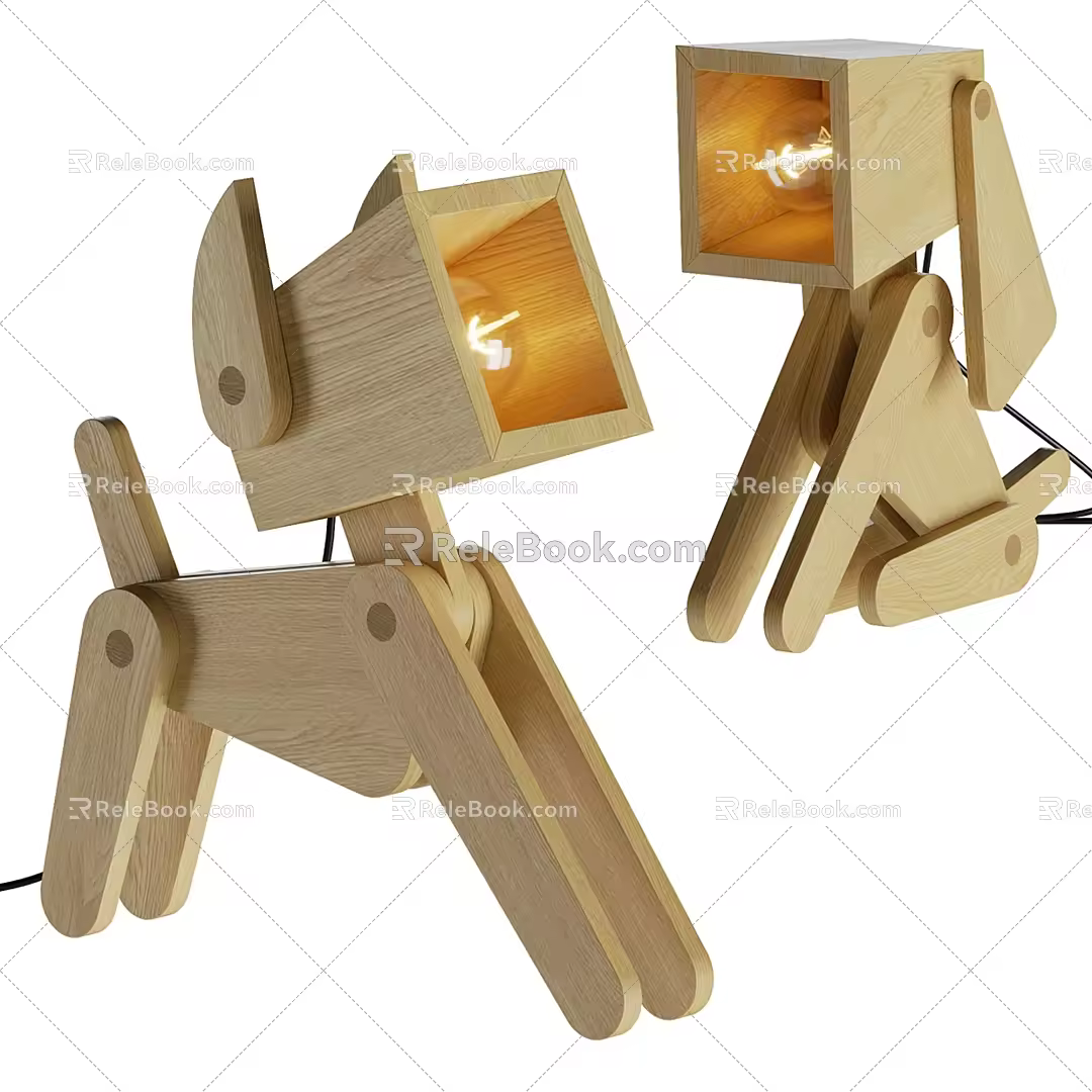 Puppy lamp 3d model