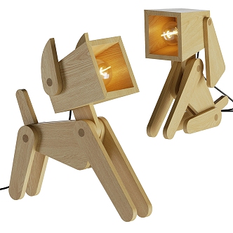 Puppy lamp 3d model