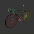 Sleek Green Road Bicycle With Modern Design Black Handlebars And Lightweight Frame