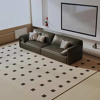 Modern three-seat sofa 3d model