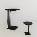 Modern Black Side Tables With Different Heights And Sleek Design For Interior 3d model