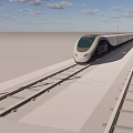High-speed rail means of transport 3d model