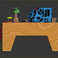 Battlefield Sand Table Sand Table Science Fiction Table Cyber Table Wooden Table Long Table Square Table Long Wooden Table 3d model