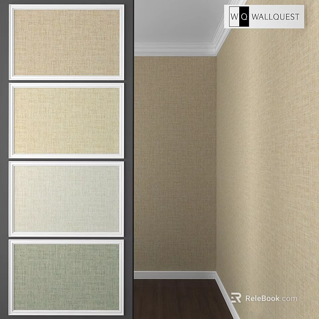 Glass Partition Components With Multiple Light Colored Glass Panels And Beige Textured Wallpaper 3d model 