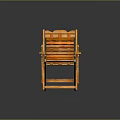 Natural Wooden Folding Lounge Chair with Comfortable Armrests and Backrest Design