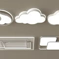 Modern Ceiling Lights With Cloud And Geometric Shapes For Home Interior 3d model