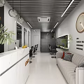 Modern Hair Salon Interior With Black Chairs Mirrors Cabinets And Plants