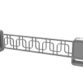 Garden Ornamental Rail With Decorative Patterns And Gray Pillars For Outdoor Use