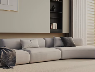 Modern three-seat sofa 3d model