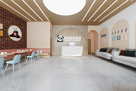 Front desk of remedial institution 3d model