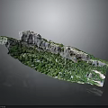 Green Mineral Crystal Specimen With White Matrix Natural Geological Structure