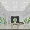 Spacious Administrative Service Hall With Bright Ceiling Lights Service Counters And Tidy Layout