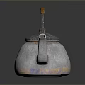 Shiny Stylish Household Teapot With Silver Metal Texture And Wooden Handle