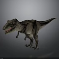 Realistic Tyrannosaurus Rex Dinosaur Model With Open Mouth Sharp Teeth And Muscular Texture