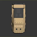 Beige Armored Six Wheeled Functional Vehicle With Military Style And Top Equipment