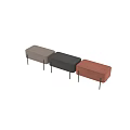 Modern Multi Colored Sofa Bench With Black Slim Legs For Living Room