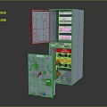 Blue Electrical Distribution Box With Open Door And Internal Safety Components