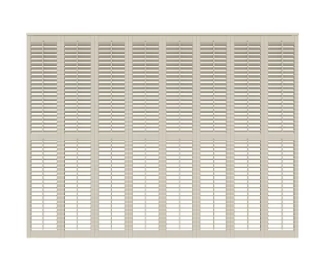 8 shutter folding door 3D model 3d model