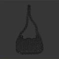 Transparent Chain Structured Handbag With Glass Like Surface And Reflective Design 3d model