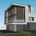 Modern Detached Villa Exterior With Large Glass Windows And Balcony Design