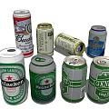 Collection Of Various Branded Beer Cans Including Budweiser Heineken Corona And Guinness