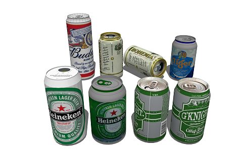 Modern beer can beer 3d model