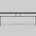 Modern Minimalist Glass Top Dining Table With Sleek Sturdy Black Metal Support Frame For Dining Spaces