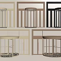Modern Revolving Doors With Various Metal Frames And Glass Panel Designs