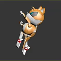 Cartoon Cat Robot Assistant Robot Butler Robot Butler 3d model