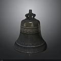 Bronze Bell With Intricate Carvings Decorative Patterns And Ornate Handle