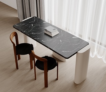 Modern Dining Table and Chair 3d model