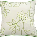 Decorative Throw Pillows with Black White Geometric and Colorful Floral Patterns