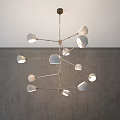 Modern chandelier metal chandelier combination 3d model