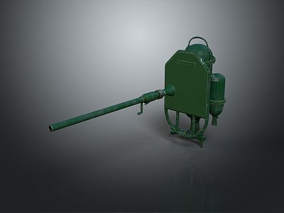 Turret Turntable Railgun Sci-fi Tower Defense Game Tower Defense Sci-fi Turret Game Turret Game Battery 3d model