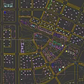 Aerial Planning of Modern Urban City With Skyscrapers Central Waterways Green Spaces and Road Networks